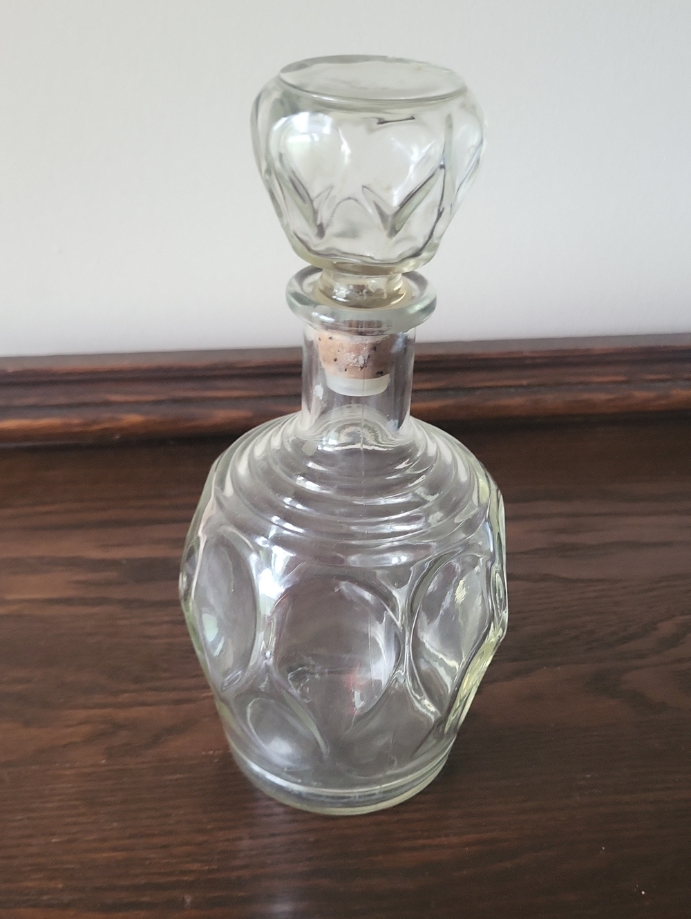 Mid Century Glass Decanter with Stopper
